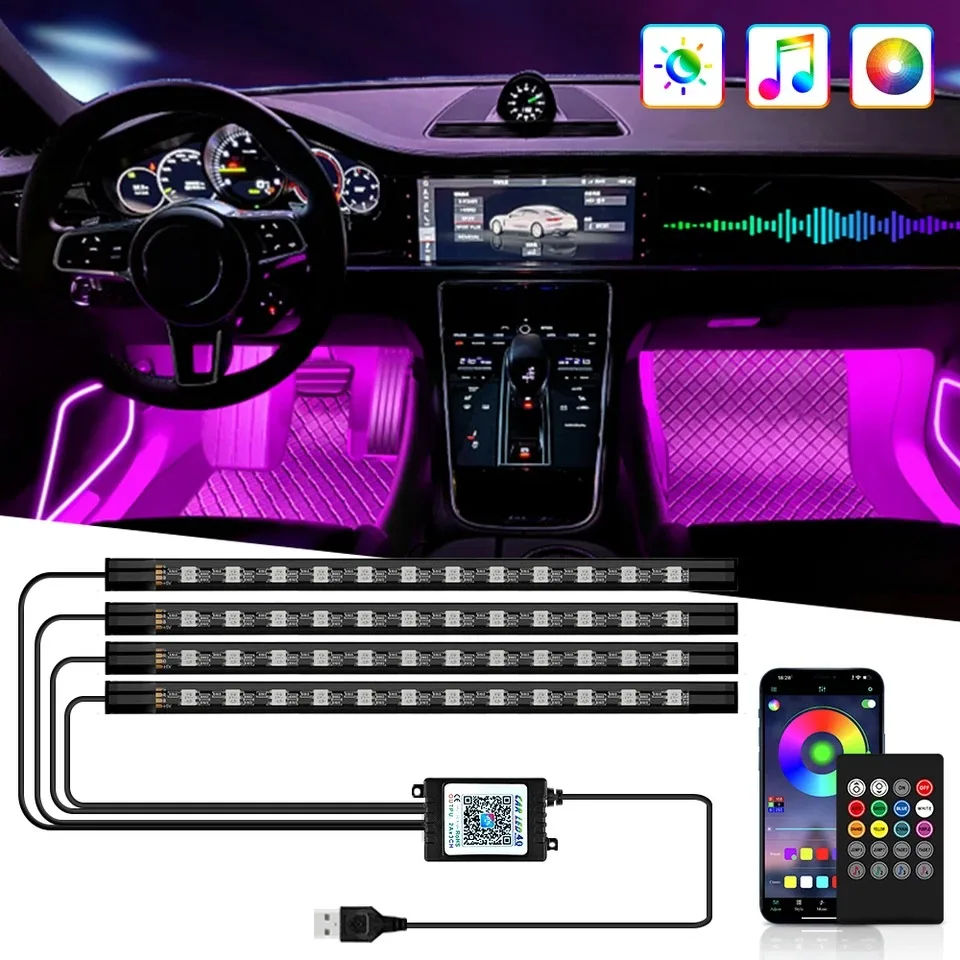 Led Gaming Light Strip - 유니버설 48 LED USB 자동차 RGB