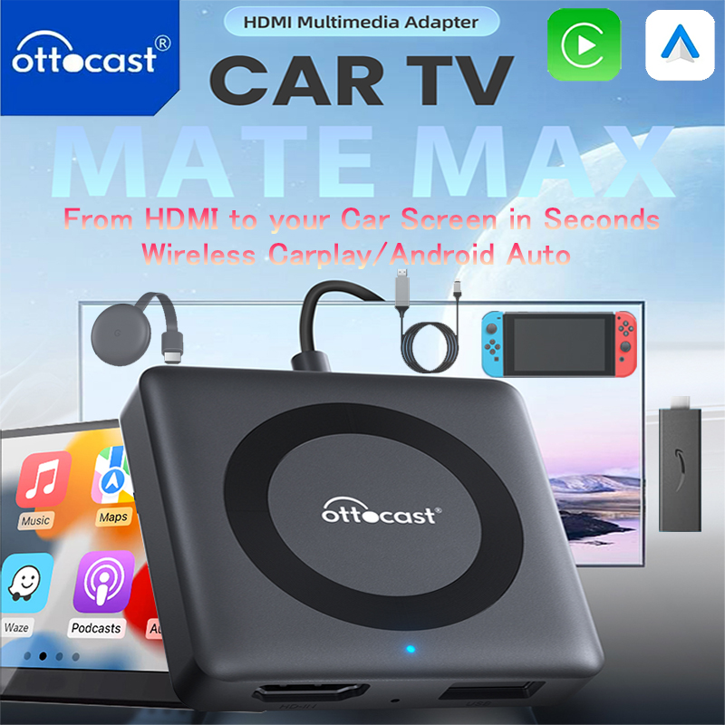 Gaming Console In Car - OTTOCAST Car TV Mate 무선 CarPlay