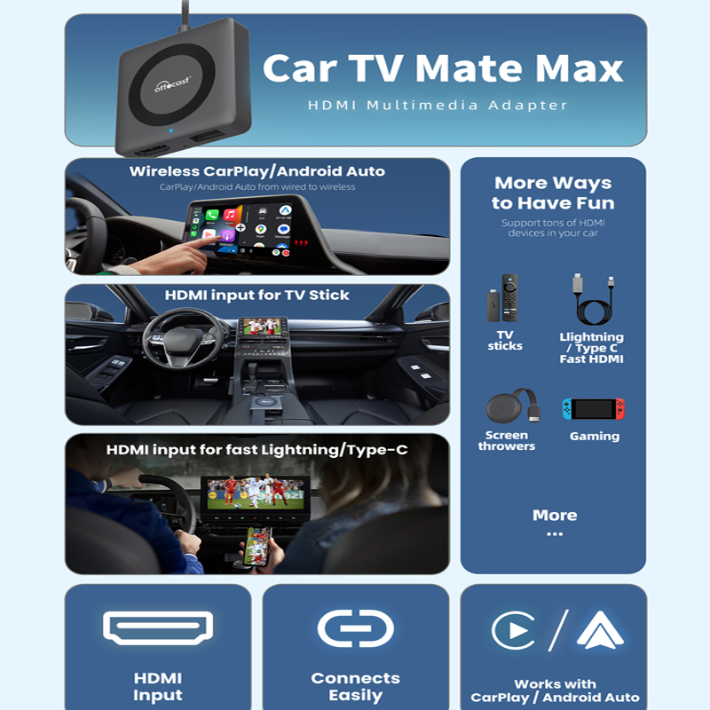 OTTOCAST Car TV Mate 무선 CarPla - Gaming Console In Car 리뷰 및 가격