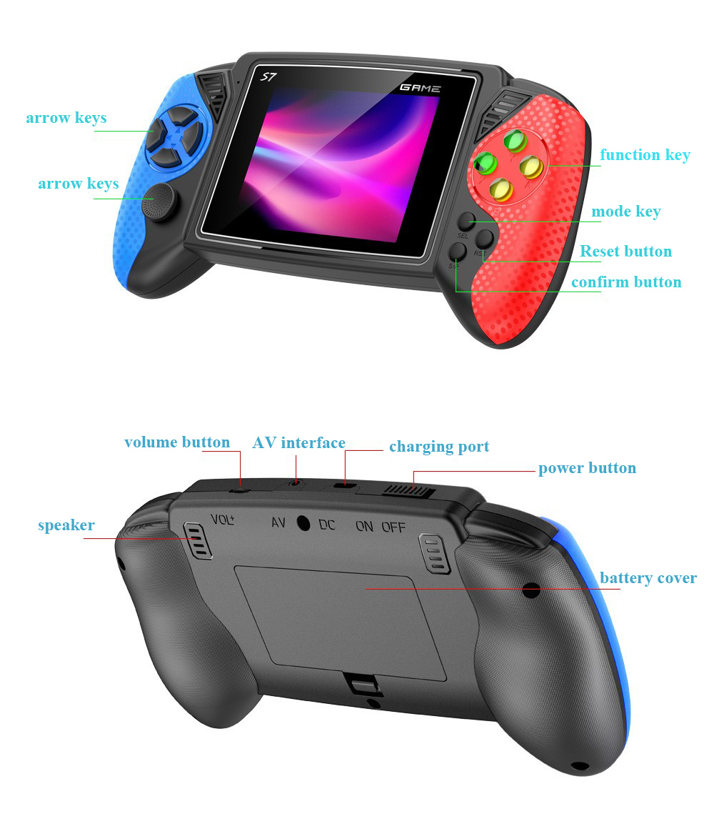 S7 레트로 휴대용 게임기 3.5인치 LCD 화면 62 - Gaming Console For Kids 리뷰 및 가격