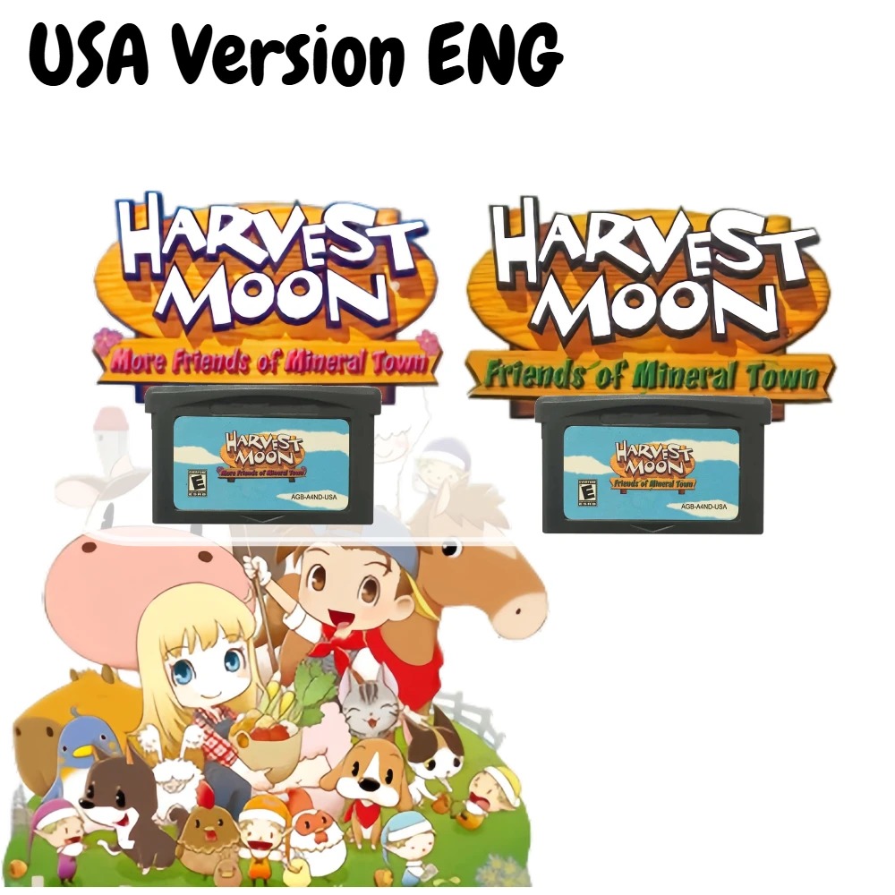 GBA 게임 카트리지 하베스트 문 시리즈 32비트 비디 - Gaming Console Video 리뷰 및 가격