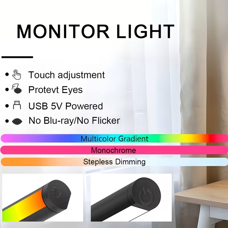 5V USB LED 스크린 걸이형 데스크 라이트, 눈  - Led Gaming Light Strip 리뷰 및 가격