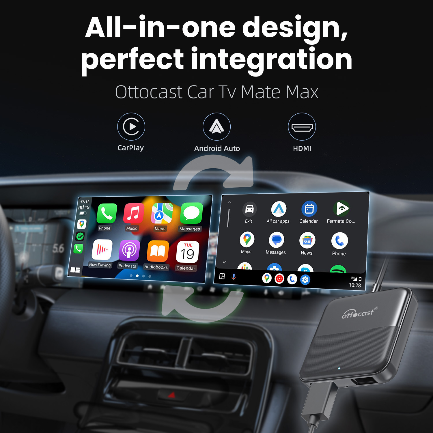 오토캐스트 익스프레스 카 TV 메이트 무선 카플레이 안 - Gaming Console In Car 리뷰 및 가격