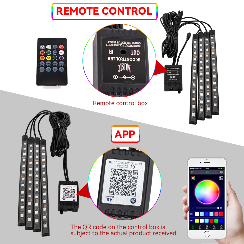 RGB LED 오토바이 분위기 풋 라이트 키트, 앱 음 - Led Gaming Light Strip 리뷰 및 가격