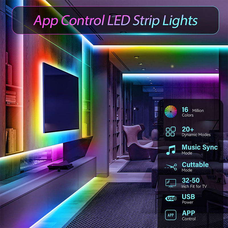 USB RGB LED 스트립 SMD3535 앱 및 리모 - Led Gaming Light Strip 리뷰 및 가격