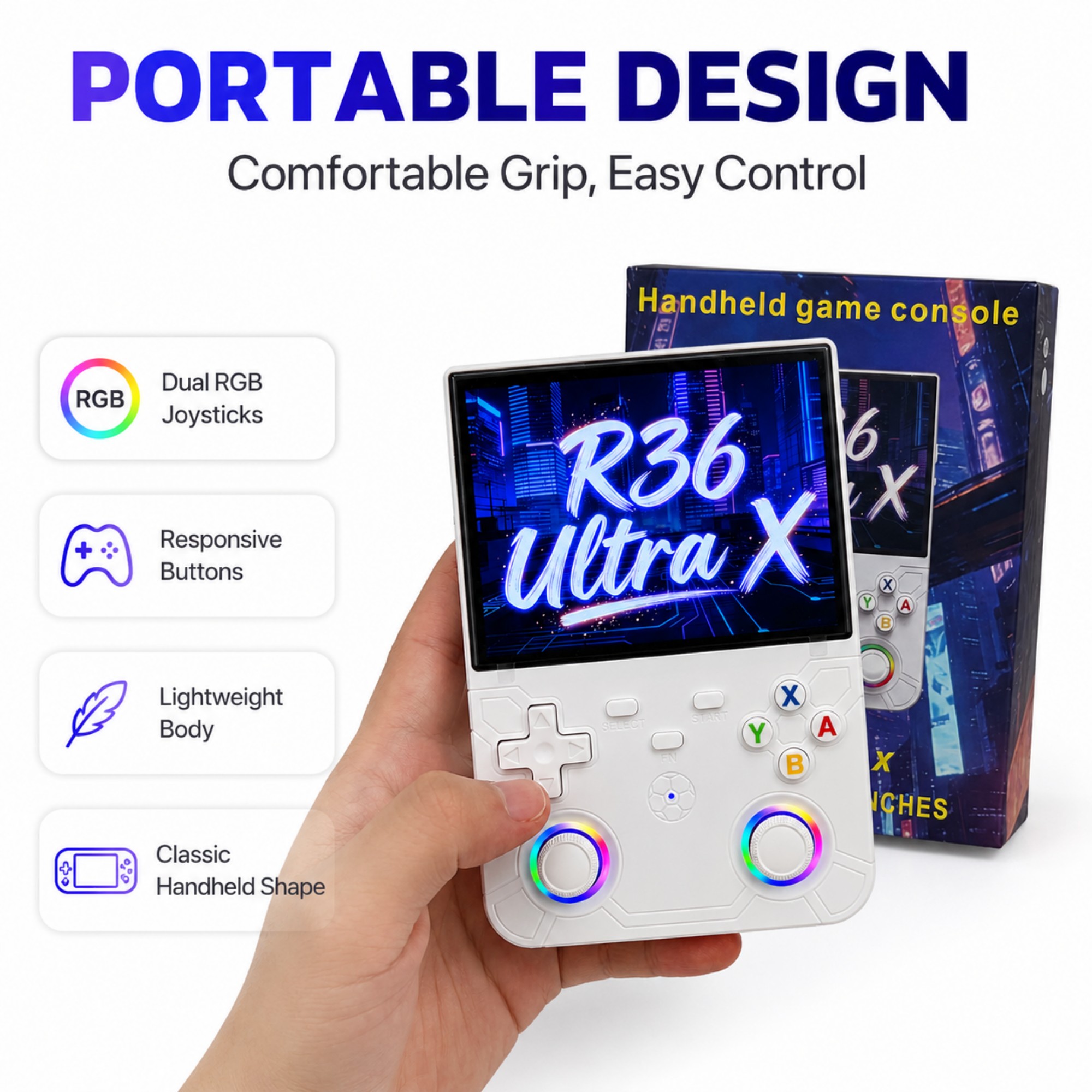 레트로 휴대용 게임기 R36 울트라 X 4.5인치 IP - Gaming Console R36 Ultra 리뷰 및 가격