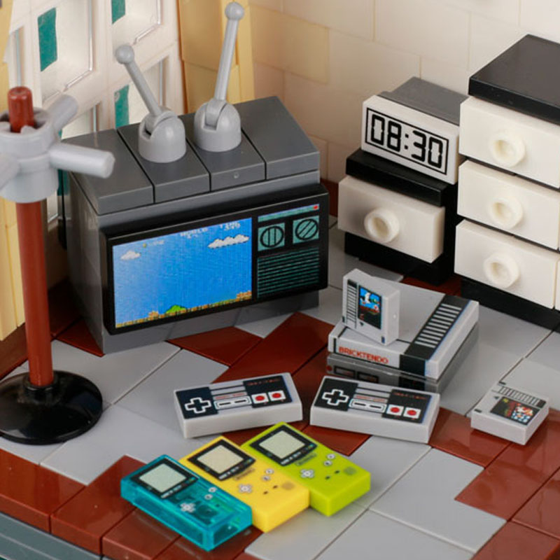 MOC 게임 콘솔 컴퓨터 모델 빌딩 블록 미니 TV 게 - Gaming Console For Kids 리뷰 및 가격