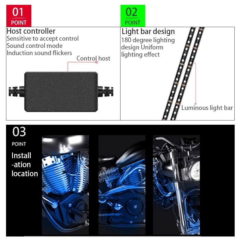 LED 오토바이 장식 주변 조명 스트립 방수 유연한 R - Led Gaming Light Strip 리뷰 및 가격